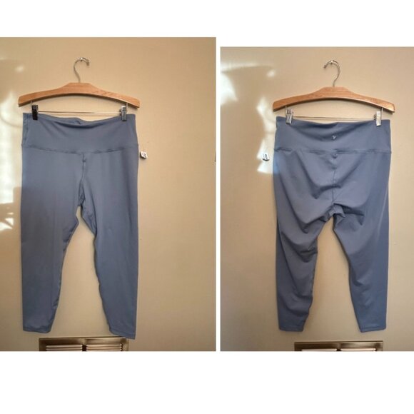 NWT Old Navy Active Women's High Rise Leggings Go-Dry XL Light Blue - Picture 2 of 13